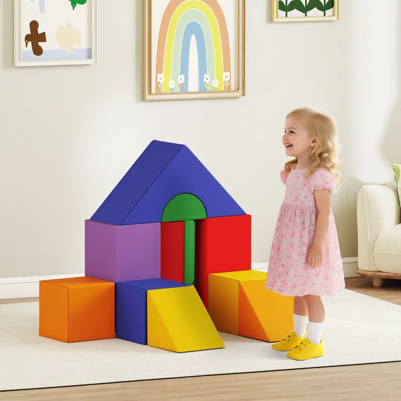11-Piece Multicolored Soft Play Set – Foam Blocks For Toddlers’ Climbing, Crawling & Motor Skills 1