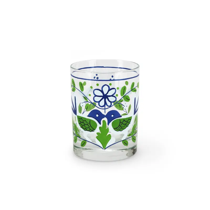 Artisan Blue-And-Green Hand-Blown Drinking Glasses 1