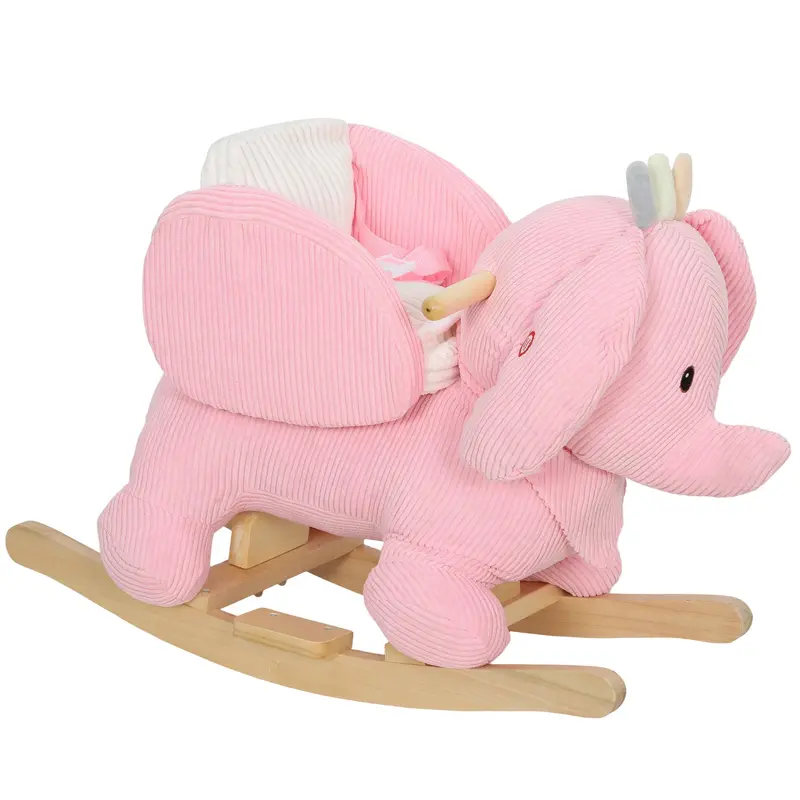 Baby Elephant Rocker – Soft Ride-On Animal With Safety Belt & Gentle Sound Features (18–36 Months) 1