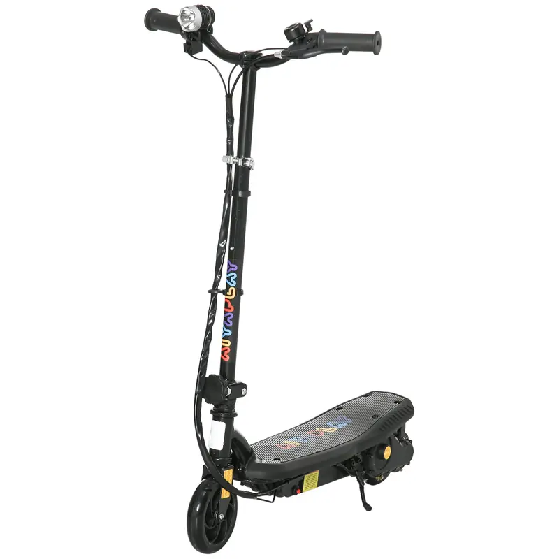 Foldable Kids’ Electric Scooter For Ages 7–14 – Integrated Led Headlights, Black Matte Finish 1