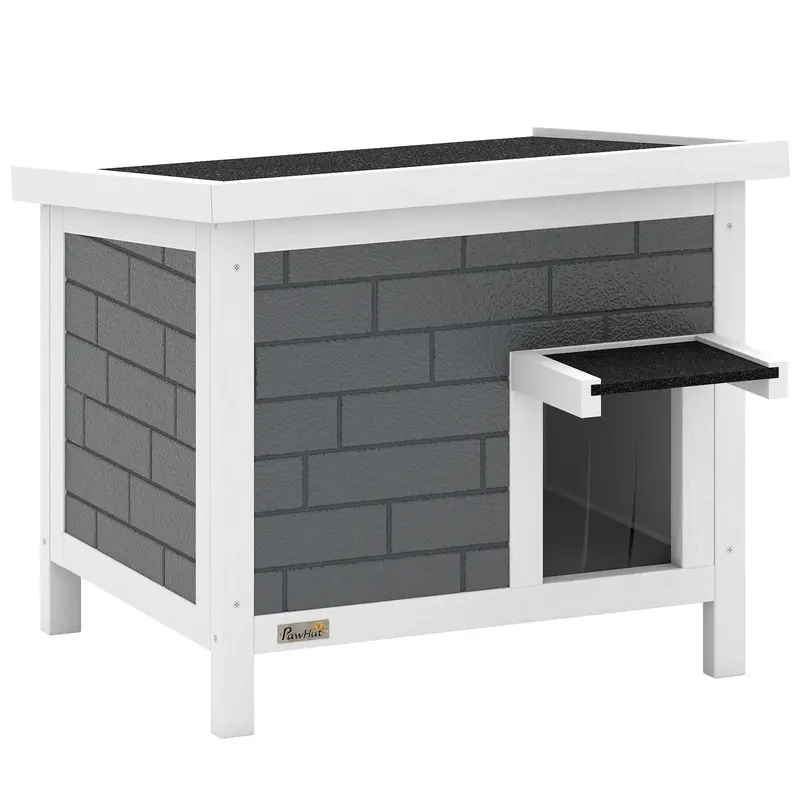 Insulated Outdoor Cat Shelter – Weatherproof Feral Cat House With Lift-Up Roof & Ventilated Design 1