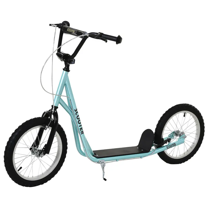 Kids’ Adjustable Kick Scooter With Dual Brakes, Anti-Slip Deck, And Pneumatic Tires – Ages 5+ (Blue) 1