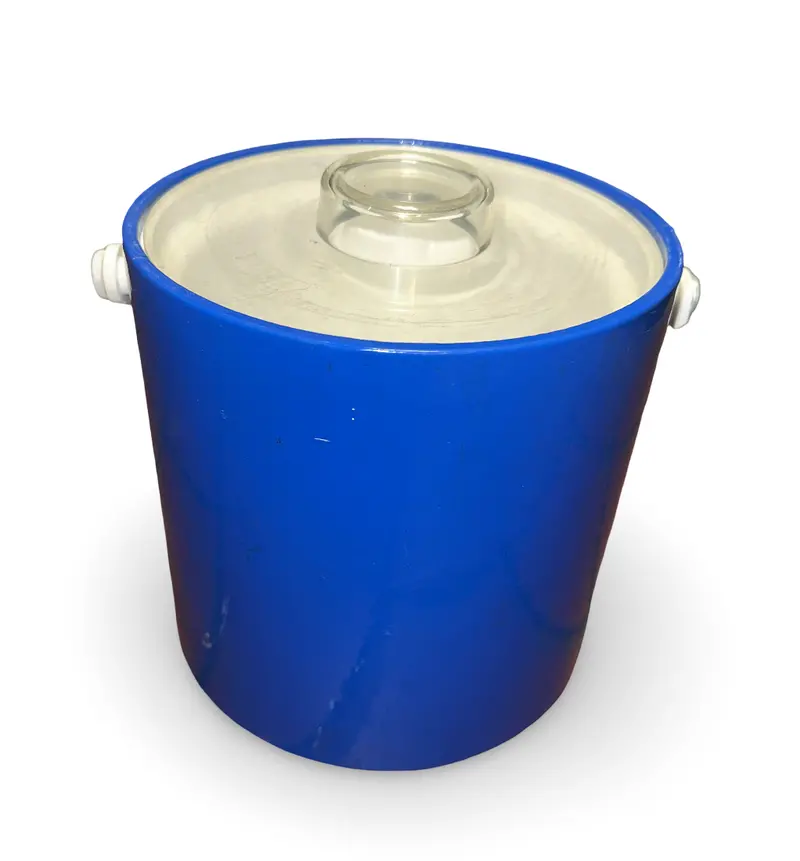 Matte Blue Stainless Steel Ice Bucket 1