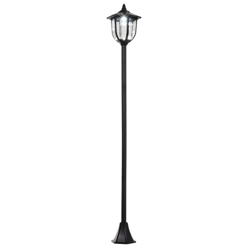 Mcl Solar Post-Mount Path Light – Tall 1.77 M Led Bollard Lamp With Motion Sensor And Weather-Resistant Lantern Design 1
