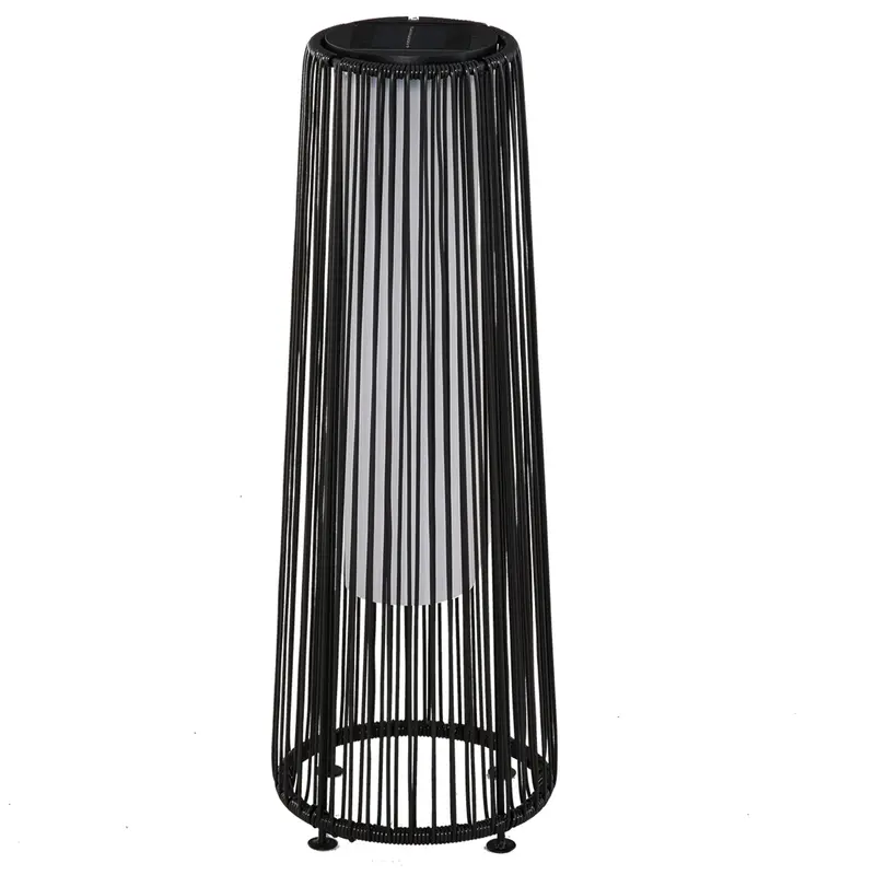 Mcl Solar-Powered Patio Lanterns – Woven Resin Wicker Lights With Auto On/Off Sensor For Garden Or Balcony 1