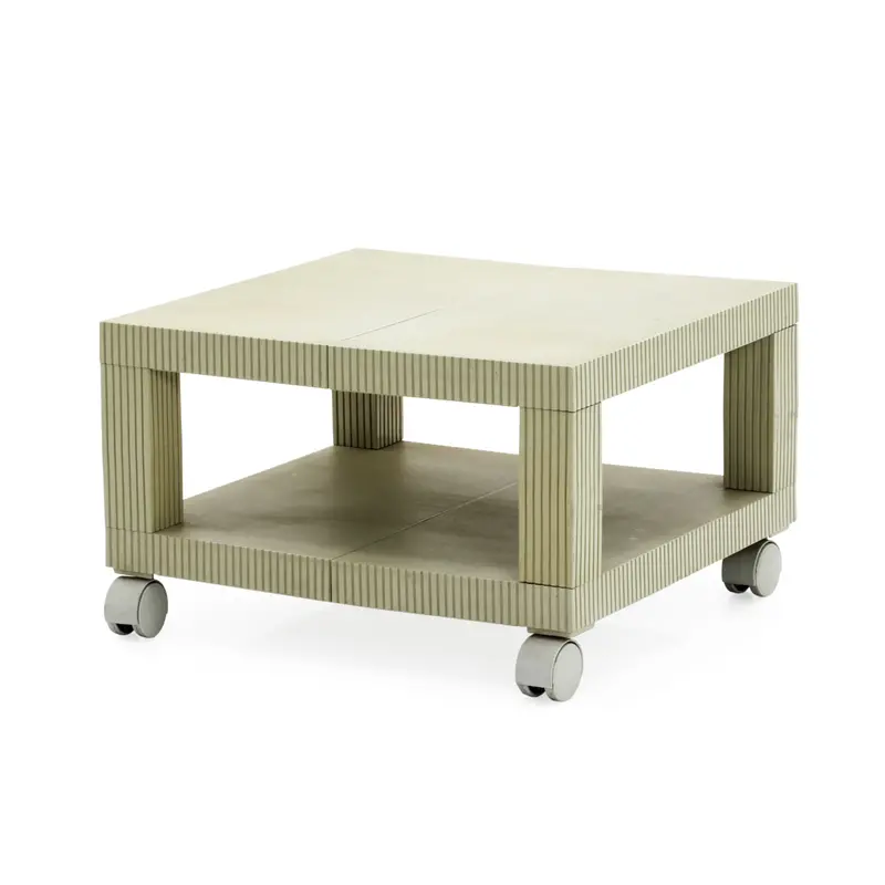 Muted Green Tv Stand With Smooth Rolling Casters 1