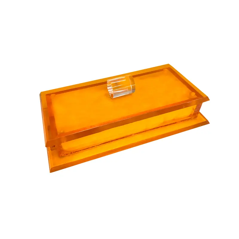 Orange Acrylic Jewelry Or Trinket Box 1