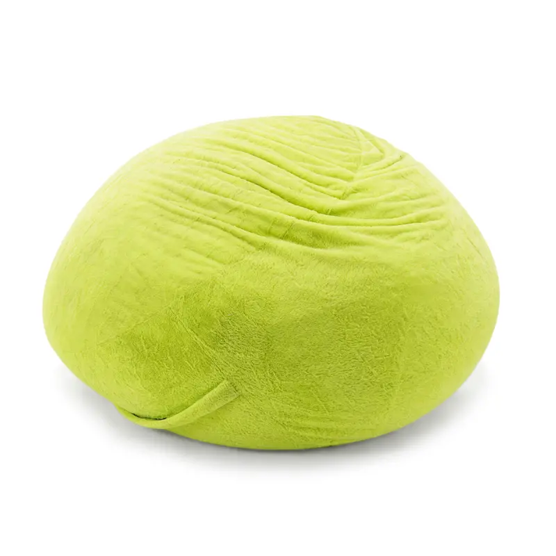 Oversized Light Green Felt Bean Bag Chair 1