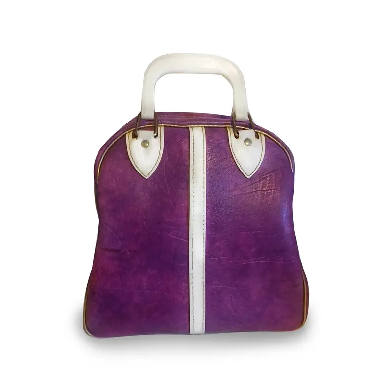Purple Vintage-Inspired Bowling Carry Bag 1