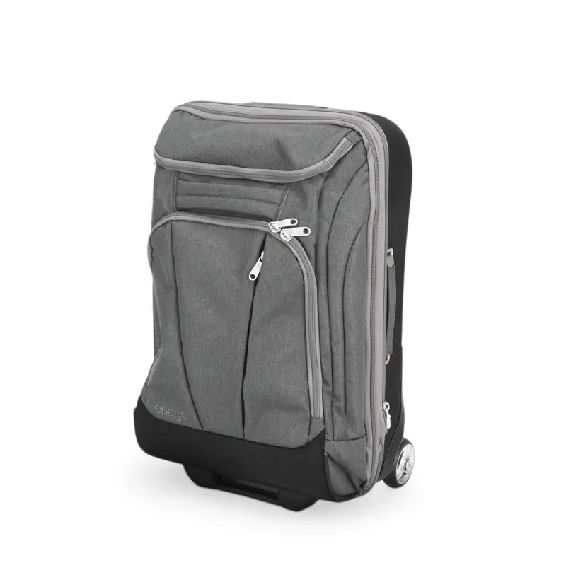Sleek Grey Rolling Suitcase With Smooth Casters 1