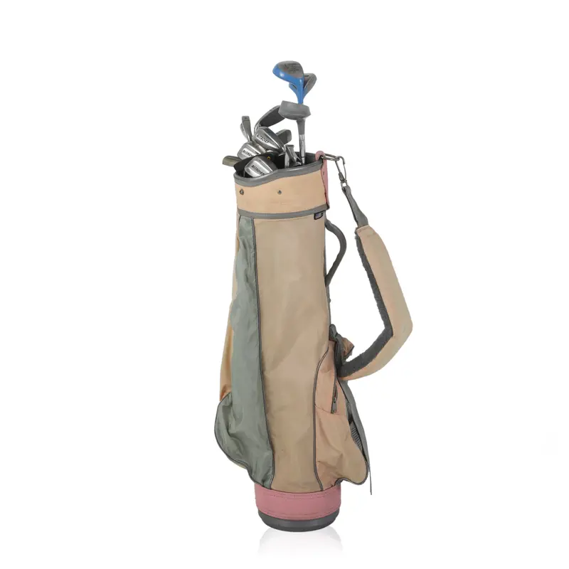 Tan Golf Carry Bag With Full Set Of Clubs – Travel Ready 1