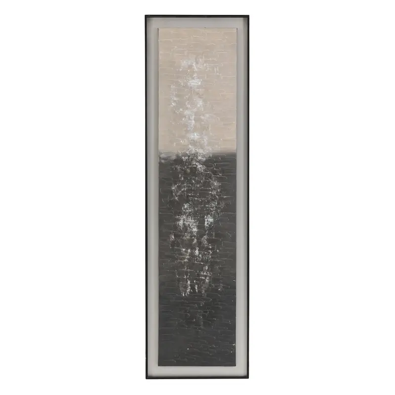 Textured Abstract Oil Painting In Grey And Taupe #2 By A+D 1